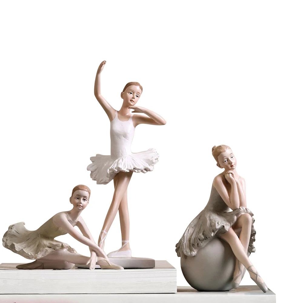 

Балетная Статуэтка для девочек в скандинавском стиле, креативные пластиковые балетные фигурки, аксессуары для украшения дома, для гостиной, подвески из смолы для людей