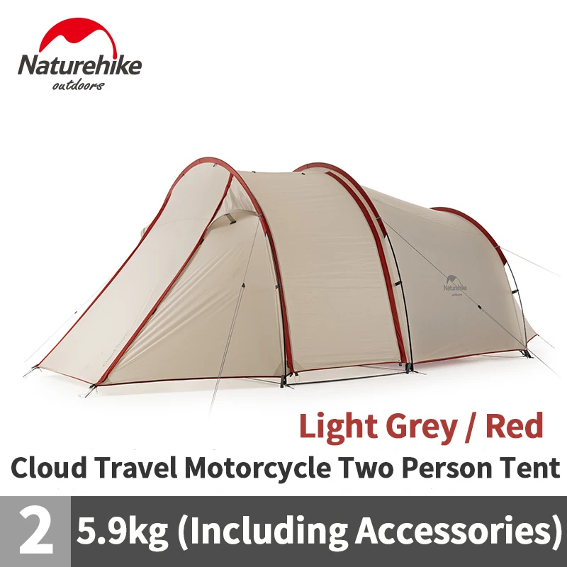 

Naturehike Cloud Travel 2 Person Tent Outdoor Motorcycle Tent 40D Nylon Silicone Tent Windproof Camping Tent Ultralight