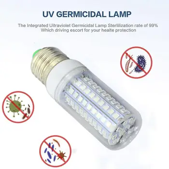 

10W E27 UV Germicidal Lamp Disinfection Sterilization LED Light Corn Bulb For Home Hotel School Office Home