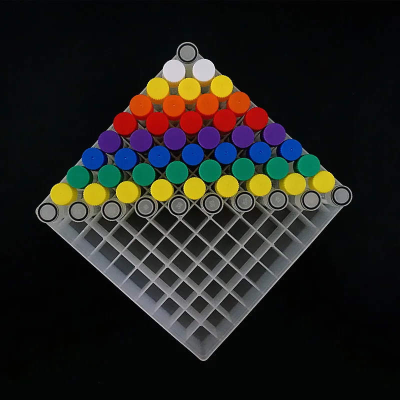 100 Pieces Plastic 1.8ml Freezing Tube + One Piece 100 Vents Plastic Freezing Tube Storage Box For Experiment
