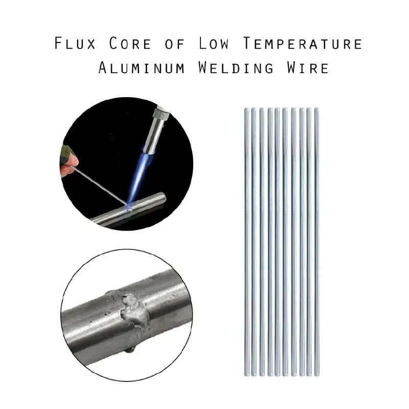 50Pcs 1.6mm 50cm/19.7" Low Temperature Flux-Cored Welding Wire Aluminum Tig Rod WE53 Copper Replacement Kits No Need Solder Powd |