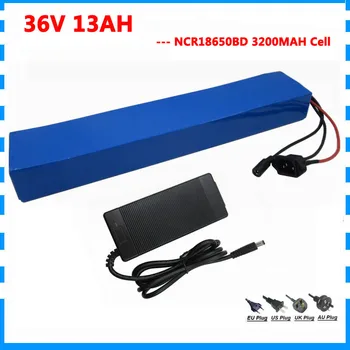 

36V 13AH lithium battery 36 V 12.8AH ebike bateria with PVC Case use for panasonic cell 15A BMS with 2A Charger Free customs fee
