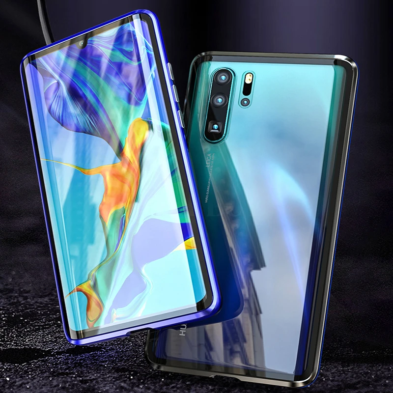 360 полный защитный чехол для телефона huawei P30 Pro Магнитный противоударный
