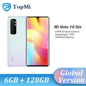 

Global Version Xiaomi Mi Note 10 Lite Mobile Phone 6GB RAM 128GB ROM Snapdragon730G 64MP Quad Camera 6.47" AMOLED Screen 5260mAh