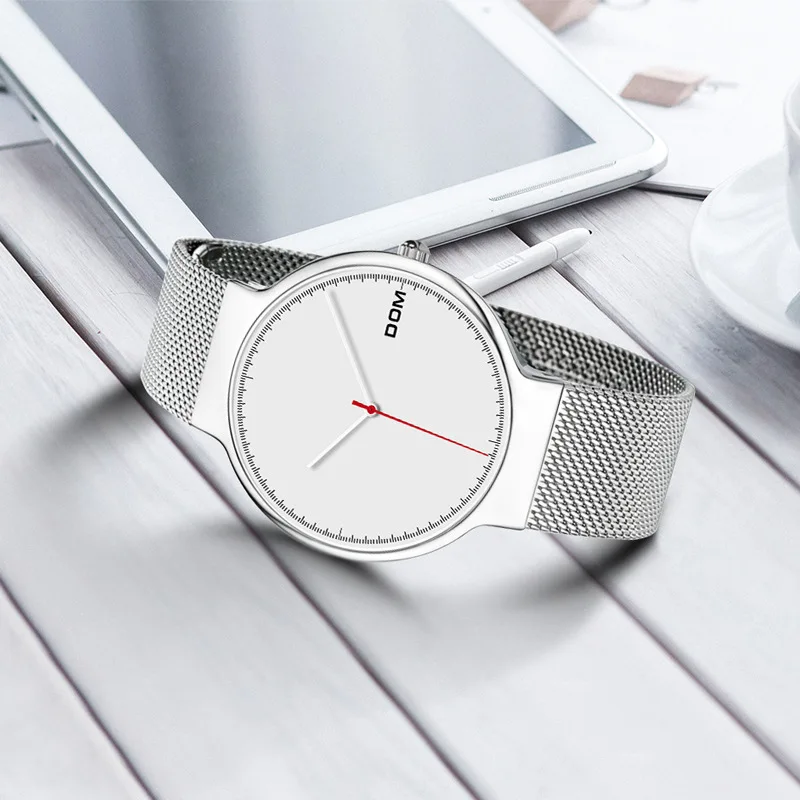 

DOM Watch 2018 Hot Selling Watch Fashion Ultra-Thin Mesh Belt Scandinavian Minimalist Three Needle Watrproof Watch M-32D-7MH