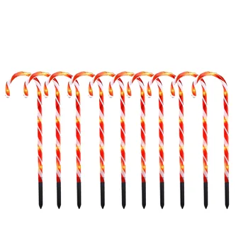 

Plug-In Cane Lamp With Stakes Led PVC Party Wedding Outdoor Pathway Indoor Home Decor Gift Candy Christmas Lights Yard Lawn