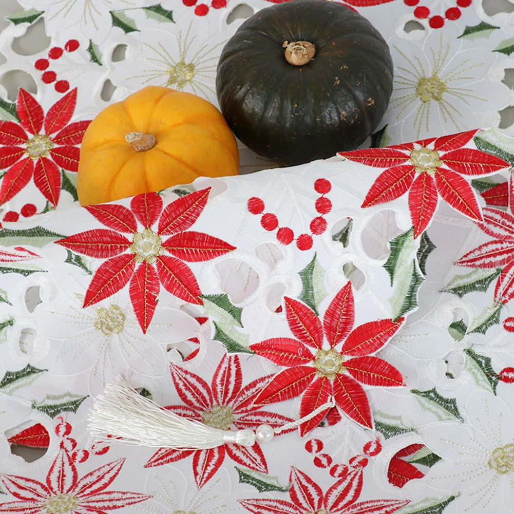 Kitchen Home Pad Table Runner Dining Floral Pattern Desktop Christmas Gifts Decorative European Style Heat Resistance Classical