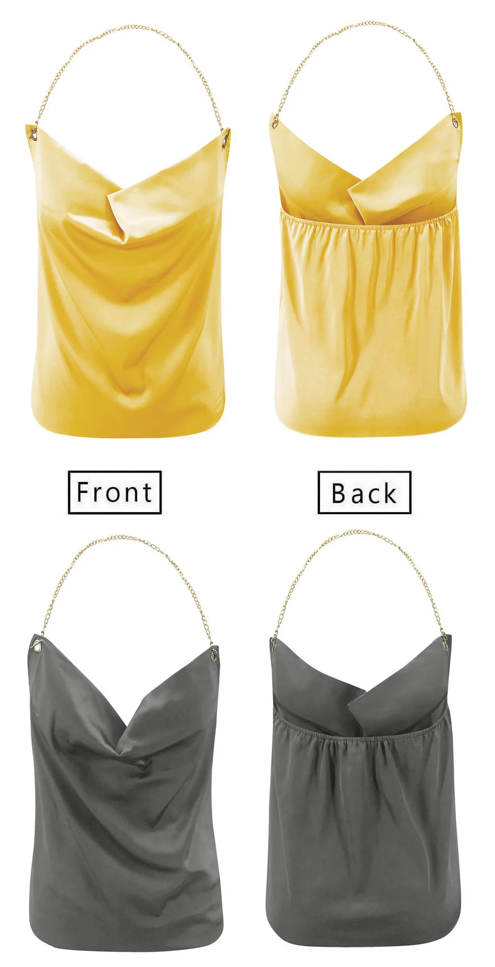 New Sexy Camisole Women's 2022 Summer Fashion V-Neck Chain Vest Streetwear Open Back Solid Color Slim Pullover Tops Ropa Mujer half bra