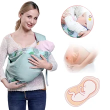 Écharpe pour nouveau né à double usage, porte bébé en maille pour allaitement jusqu'à 130 lb (0 36M), accessoires pour bébé, sacs