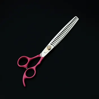 

JP440c 8 inch High-end pink Elastic handle Pet dog Grooming Scissors thinning shears Thinning rate about 80%