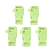 5 шт./упак. спасательный свисток пряжка Пластик изогнутые браслет с пряжкой/рюкзак