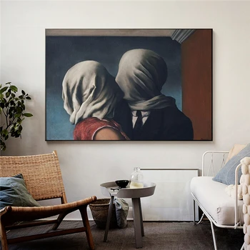 

Rene Magritte The Lover Canvas Paintings On the Wall Art Posters And Prints Surrealism Canvas ART Pictures Home Wall Decoration