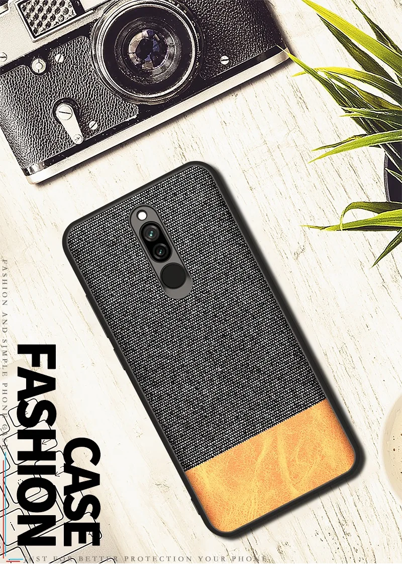 Для Xiao mi redmi 8 чехол силиконовый тканевый противоударный чехол для Xiao mi redmi 8A note 8 cc9 pro mi 9 Capas чехол - Цвет: black with orange