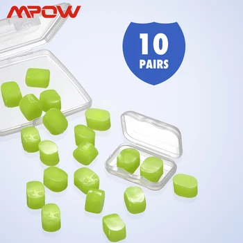 

Mpow HP109 10 Pairs Waterproof Soft Silicone Ear Plugs 28dB SNR Noise Reduction Ear Protector For Swim Shower Sleep Snore Work