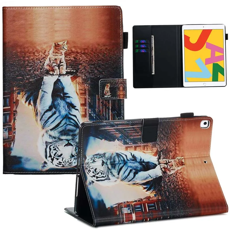 case Чехол для iPad 10,2 Funda, чехол для iPad 7-го поколения, 10,2 дюймов, A2200, A2198, A2197, A2232, умный чехол+ защита экрана+ ручка - Цвет: case