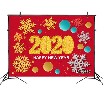 

LB Polyester & Vinyl 2020 Chinese Happy New Year Gold Word Red Background Photo Photography Background Photo Studio Prop