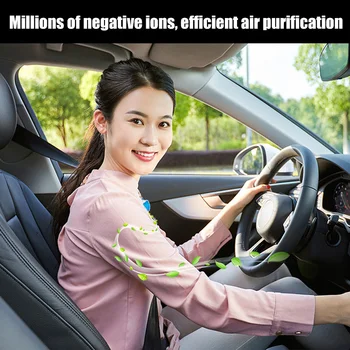 

Necklace Air Purifier Heart Shape Blue Crystal Mini Portable Air Freshner for Adult Kid Hogard