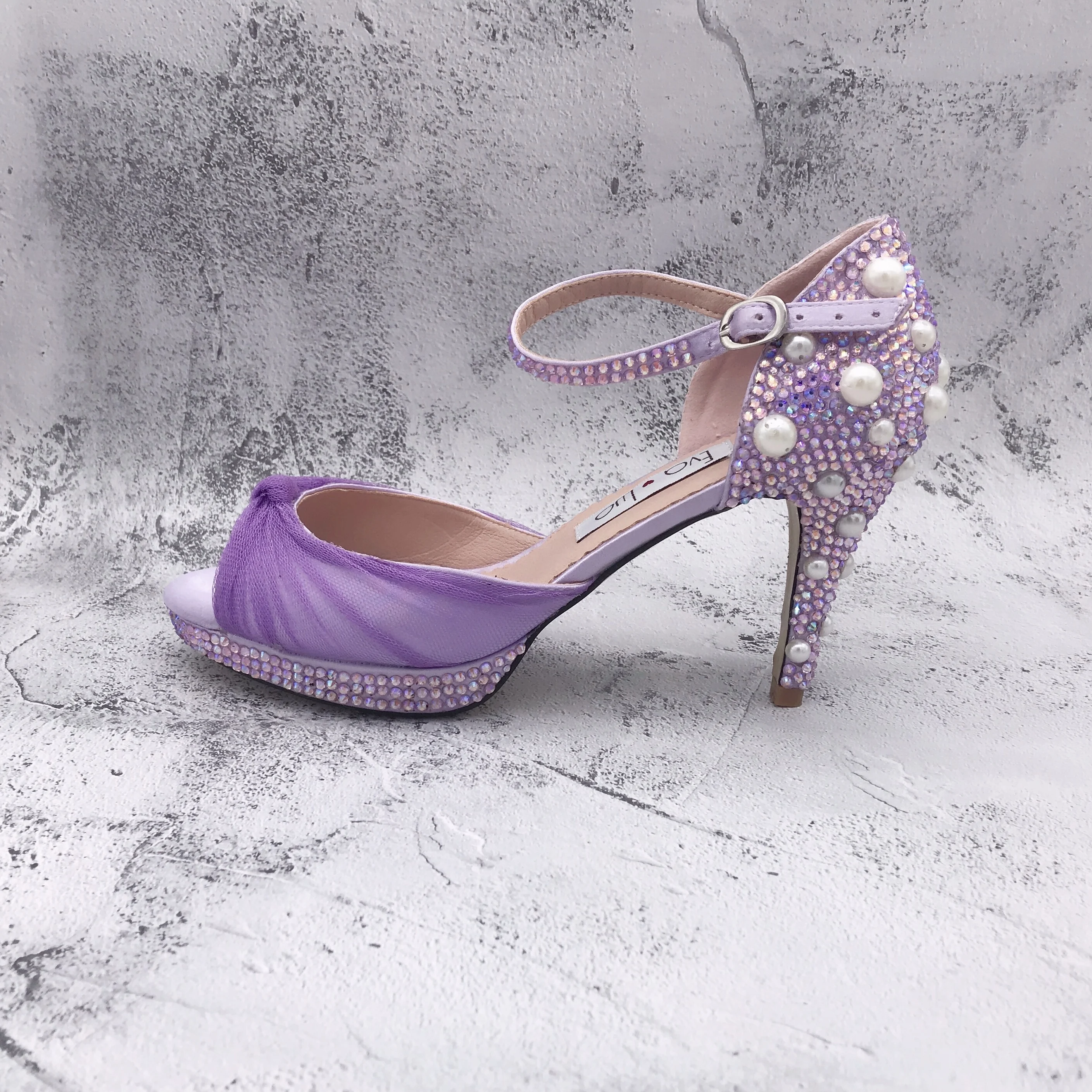 Emma Jones Pointed Toe Stiletto Heels Wedding Engage Party Flowers Sandals  - Lilac Lavender in Sexy Heels & Platforms - $79.10