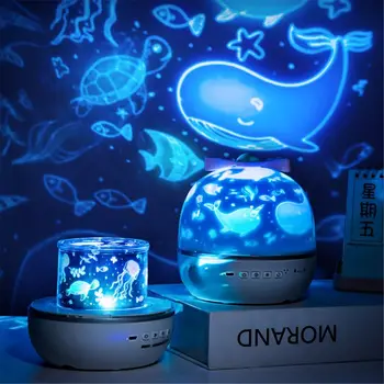 

New 6 Patterns LED Projector Star Moon Night Light Sky Rotating Nightlight