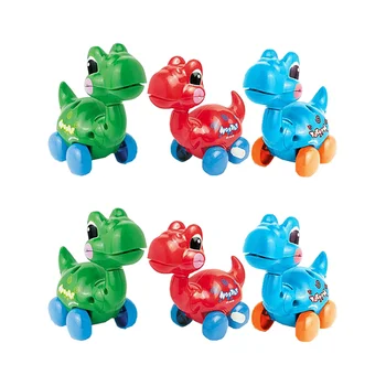 

6pcs Wind-up Dinosaur Toy Cartoon Plastic Funny Clockwork Dinosaur Toy for Children Kids (Random Color)