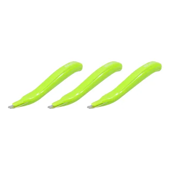 

3pcs Needle Remover Light Green Plastic Labor Saving Handheld Nail Puller Needle Remover Staple Remover for Office Home