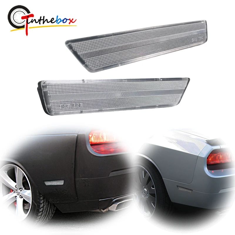 Gtinthebox Smoked Black / Clear Lens Car Rear Bumper Side Marker Light