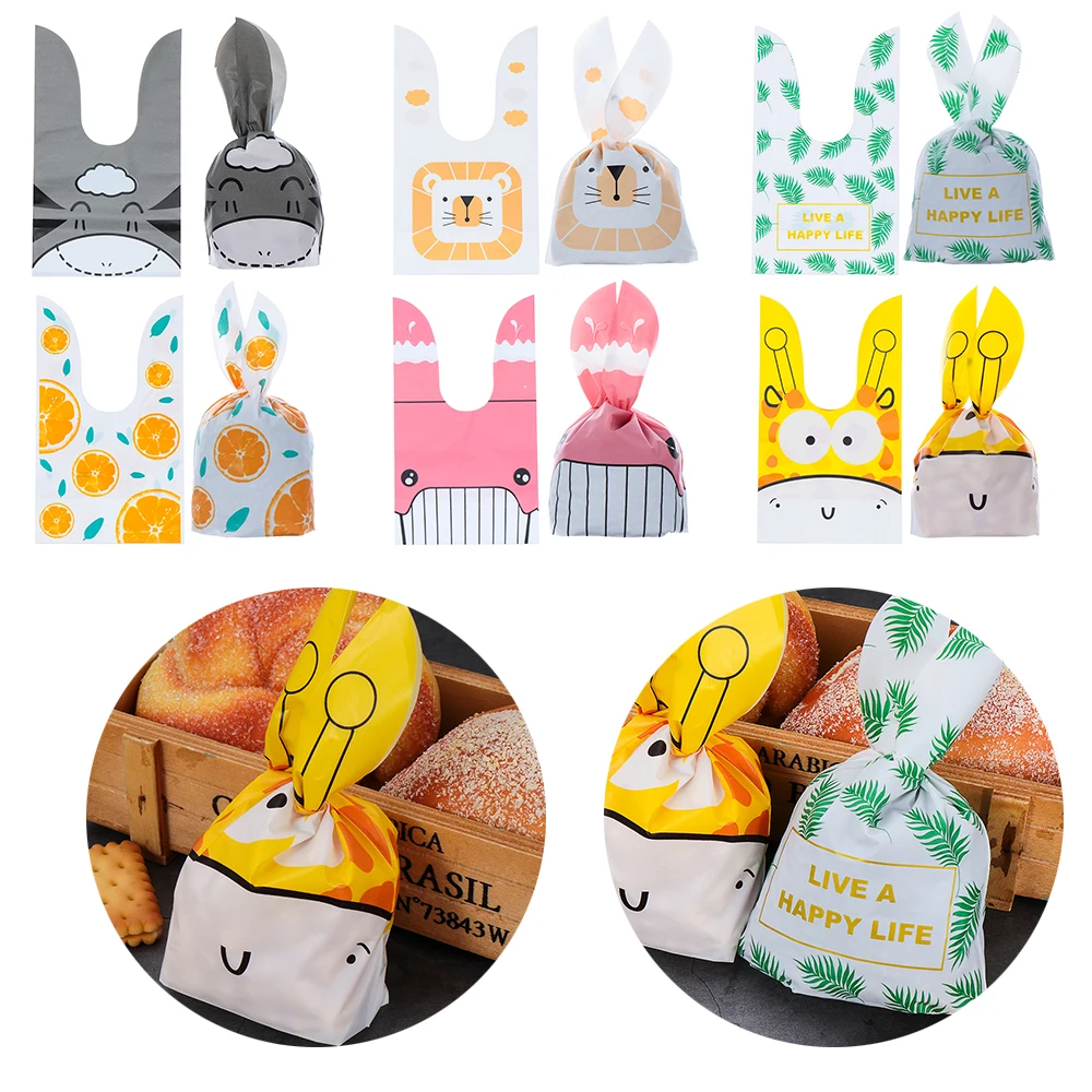 Пасхальные милые пакеты для печенья с ушками кролика карманные закусок