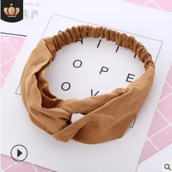 US $178.00 120pcslot DIY Multi Simple Fabrics Hand Made Cross Headband Pure Colore Elastic Hair Styling Tools Hair Accessories HA743