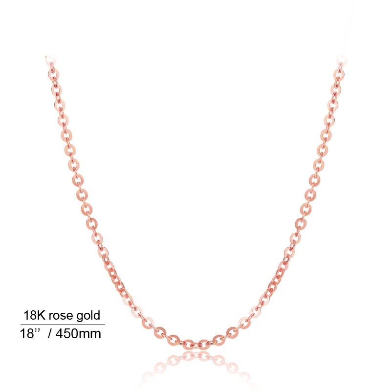 Wholesale Necklace 18K Genuine White Yellow Gold Chain Au750 Necklace Pendant Wendding Party Gift For Women