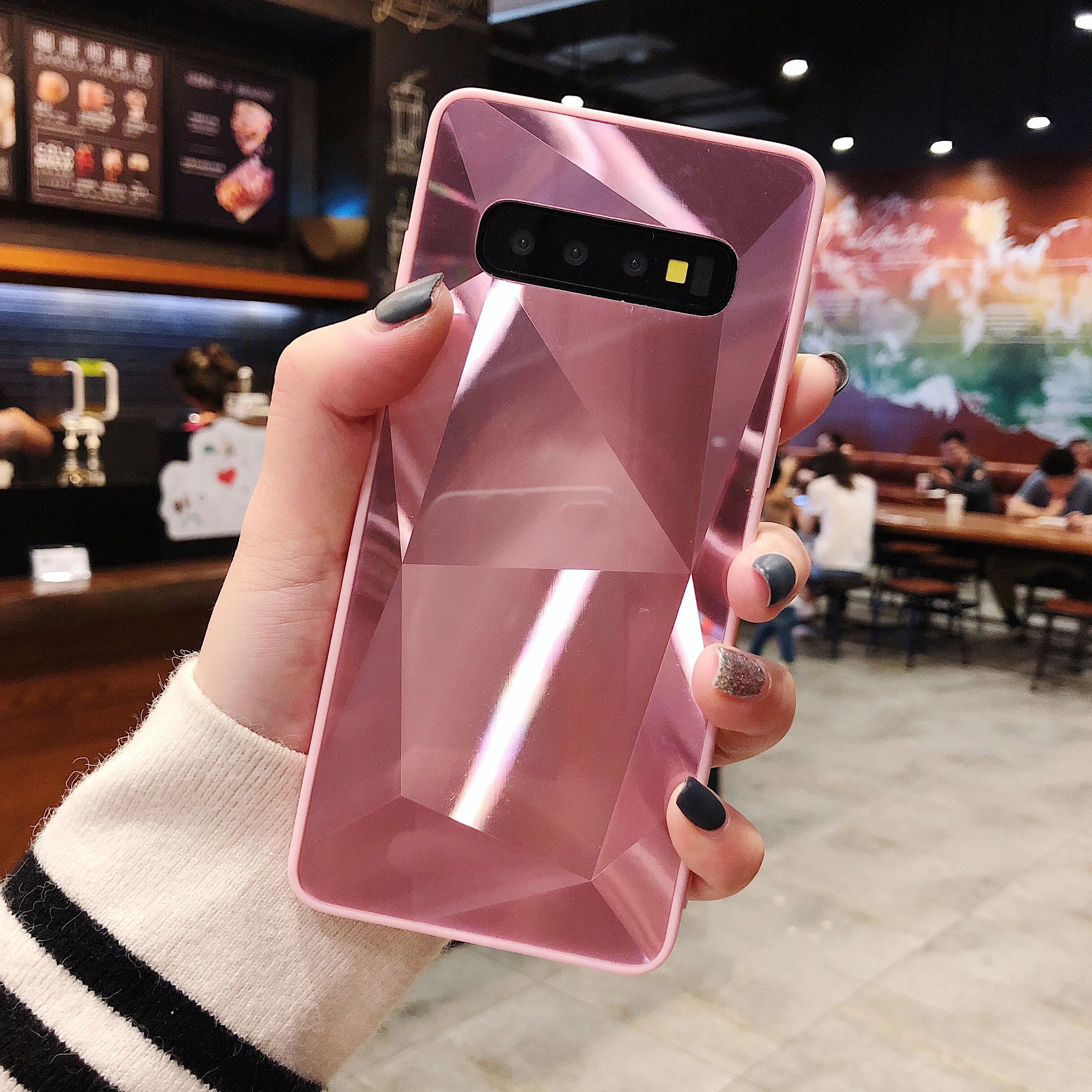 Bling 3D Diamond Mirror Glossy phone Case for Samsung Galaxy S7 S8 S9 S10 S10E Note 8 9 10 Pro Lite Edge Plus Back Cover |