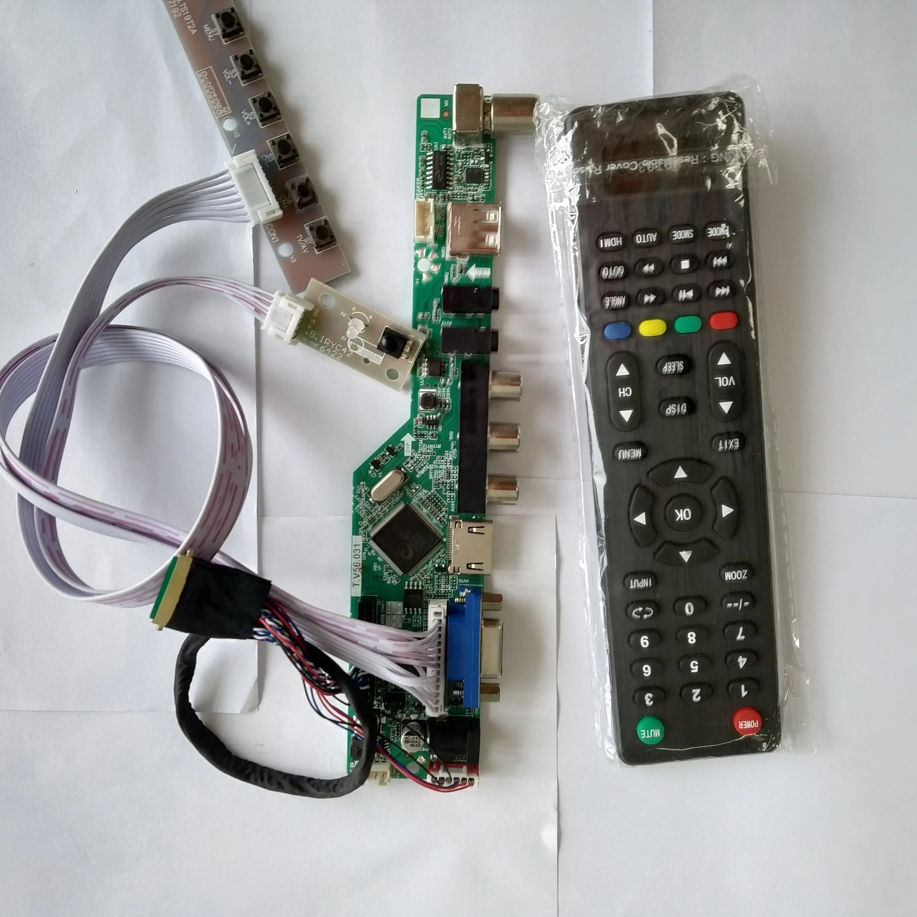 Placa de Controle de tv Tv56 av Vga Lcd Usb 15.6 Polegadas Lvds Lcd Painel de Áudio x 1080 B156hw03 v0