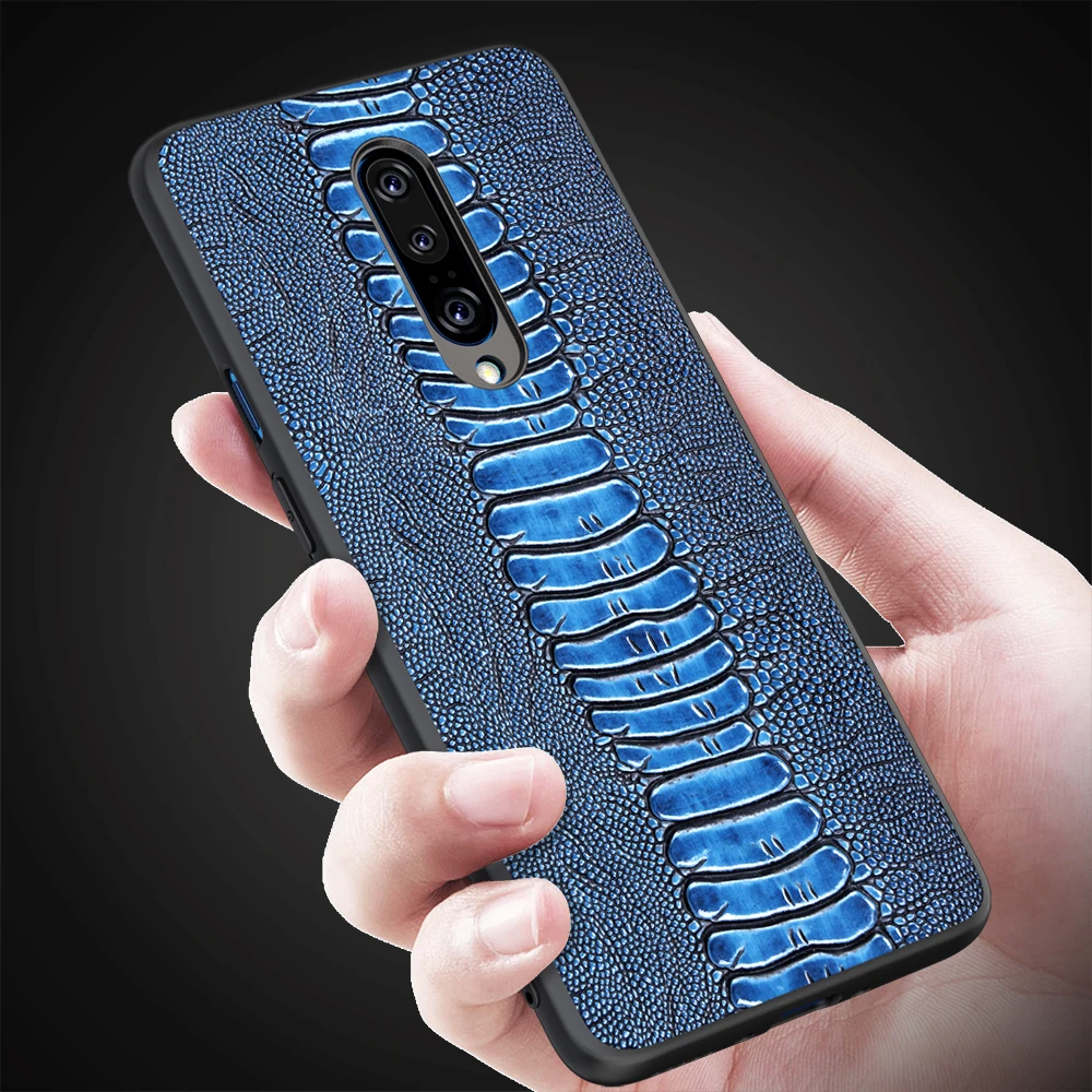 

Back Cover Ostrich Foot Genuine Leather Phone Case For iPhone Xs Max Xr X Mobile Phone Cases