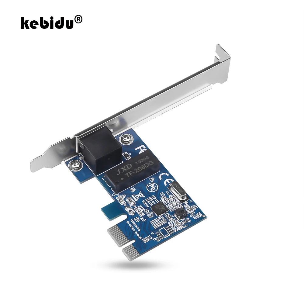 Kebidu Ethernet PCI Express PCI-E контроллер сетевой карты 10/100/1000 Мбит/с RJ45 Lan адаптер конвертер для настольных ПК 1000 гигабит