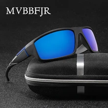 MVBBFJR модные спортивные мужские и женские поляризованные солнцезащитные очки для вождения в темноте зеркальные очки Квадратные винтажные очки UV400
