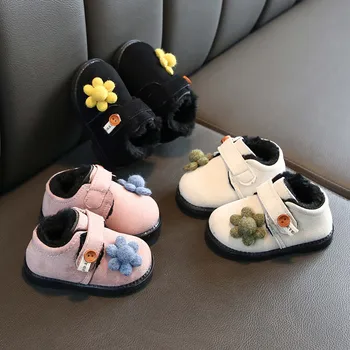 

Children Kid Baby Girls Boots Ankle Sport Short Bootie Casual Flower Warm Shoes детская обувь обувь детская Soft Causal ShoesE20