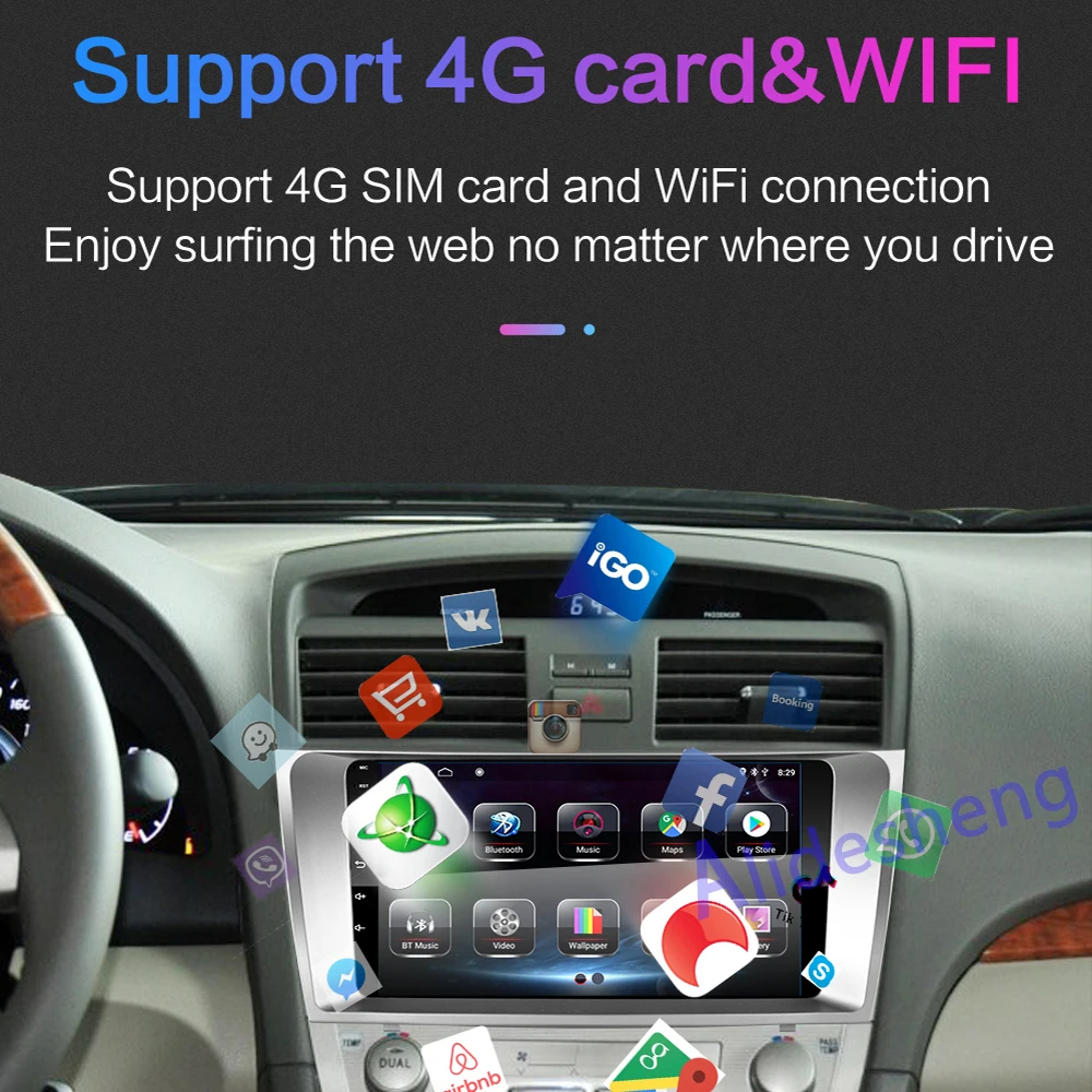 4G Android 8 1 автомобильный мультимедийный плеер для Toyota Camry 7 40 50 2006 2007 2008 2009 2010 2011 2din
