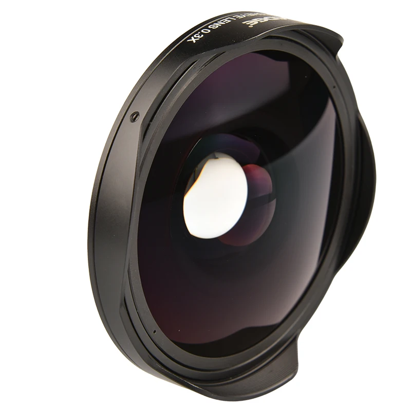 37mm/43mm 0.3X HD Ultra Fisheye Lens Adapter Fisheye Wide Lens with Hood  Only for Video Cameras Camcorders
