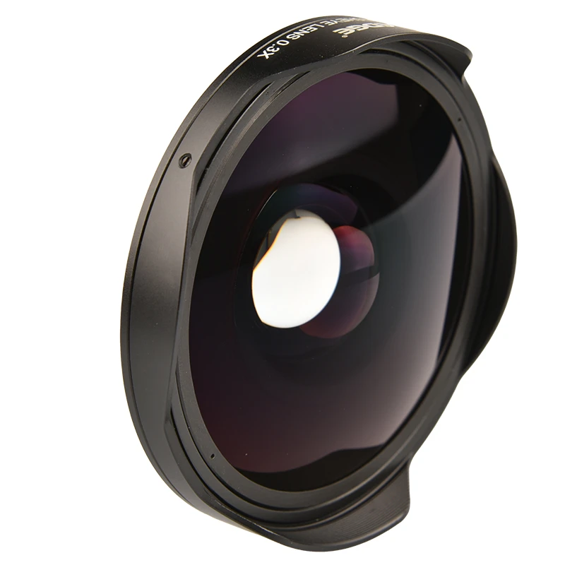 Vlogmagic 37mm / 43mm 0.3x Ultra Fisheye Wide Lens Adapter With Hood Only For Video Cameras