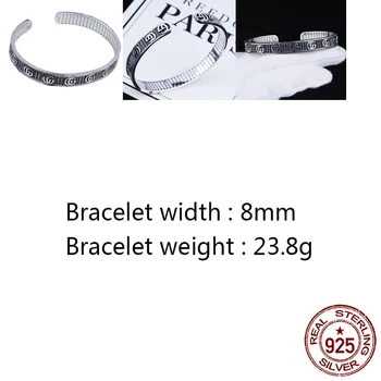 

S925 sterling silver bracelet new personality fashion jewelry style letter shape Valentine's Day gift 2020 hot