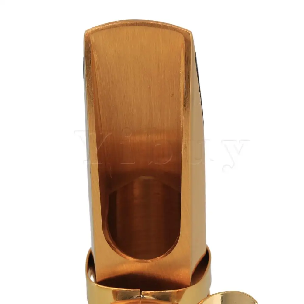 Yibuy золото 6# пластиковый Sax набор мундштуков с крышкой Ligature для E-flat альт саксофон