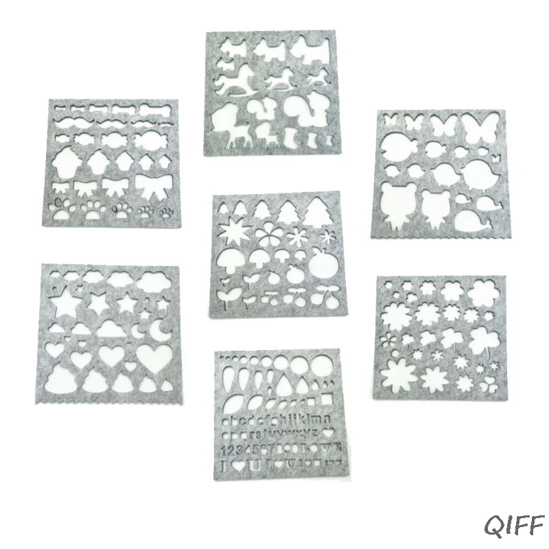 7pcs Wool Felt Mold Needle Felting DIY Craft Stencil Applique Handicraft Shaping |