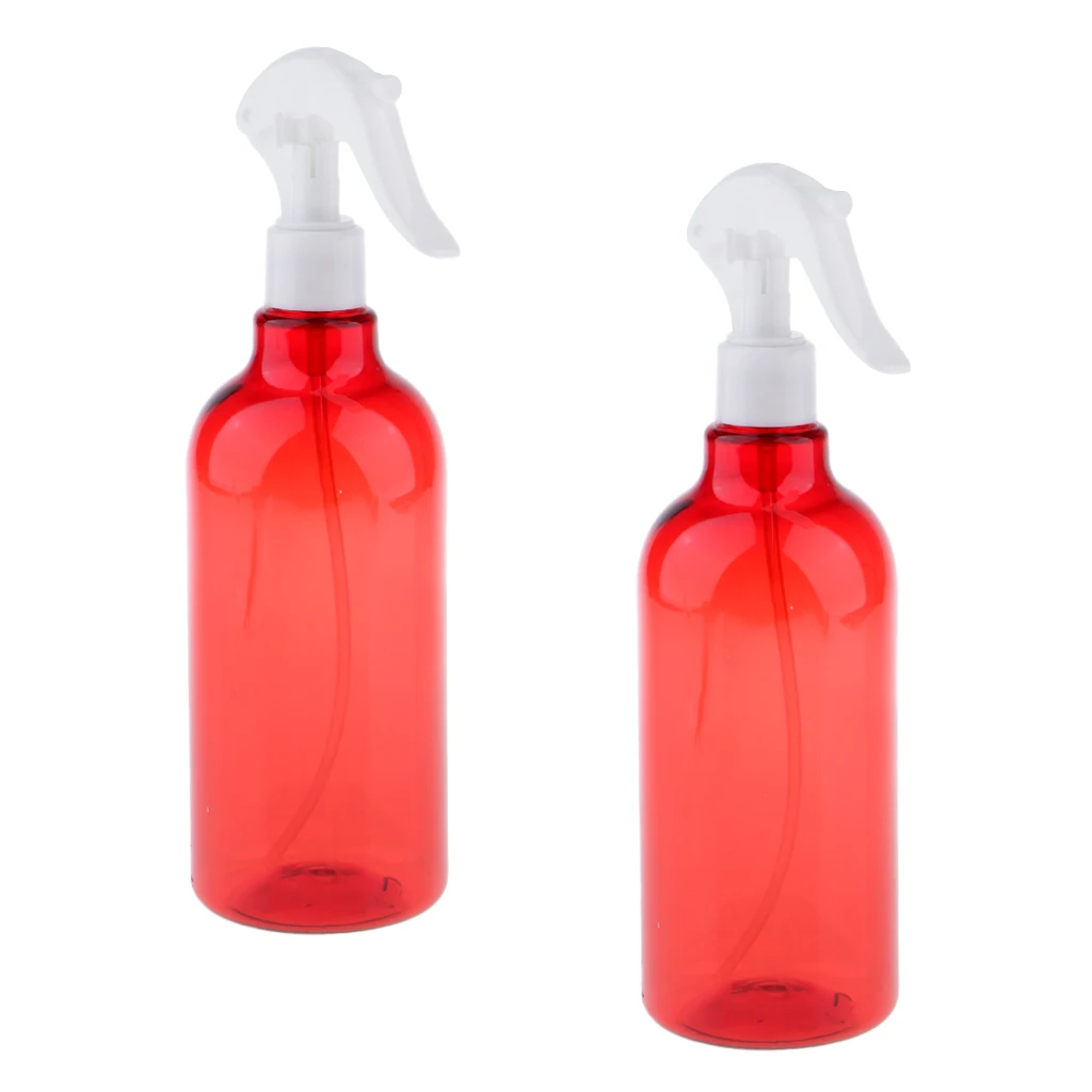 2pcs 500ml Empty Amber Spray Bottles Refillable Container for Essential Oils Cleaning Products Aromatherapy