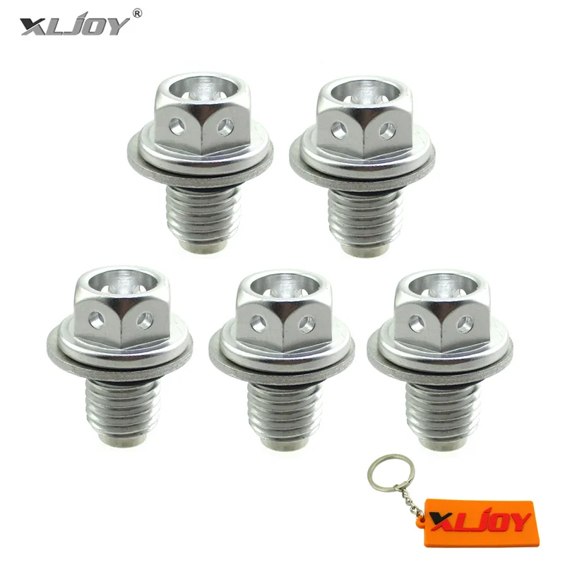5pcs M12 x 1,50 мм магнитный масляный дренажный болт заглушка винт для 50cc 70cc 90cc 110cc 125cc Pit Dirt Monkey Bike ATV Quad CRF50 XR50 ATC70 - Цвет: 5pcs