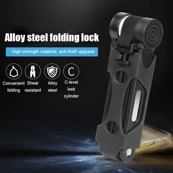 

Steel Folding Bike Lock Compact Bike Lock Heavy Duty Bicycle Security Chain Password Locks XR-Hot