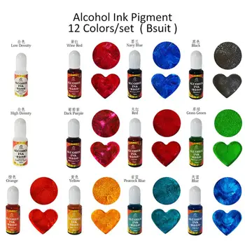 

6/12 Colors Epoxy Pigment Liquid Colorant Dye Ink Diffusion Resin Jewelry DIY Making Crafts Accessories