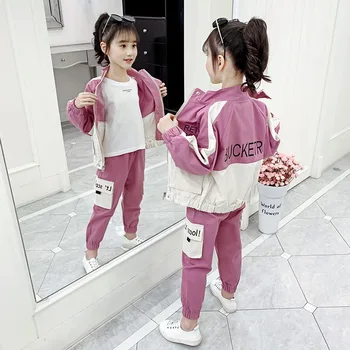 

Girls Clothes Set Sweatshirt Pants 2 Piece Outfit Spring Autumn Kids Sport Suit Children Clothing 5 6 7 8 9 10 11 12 Years