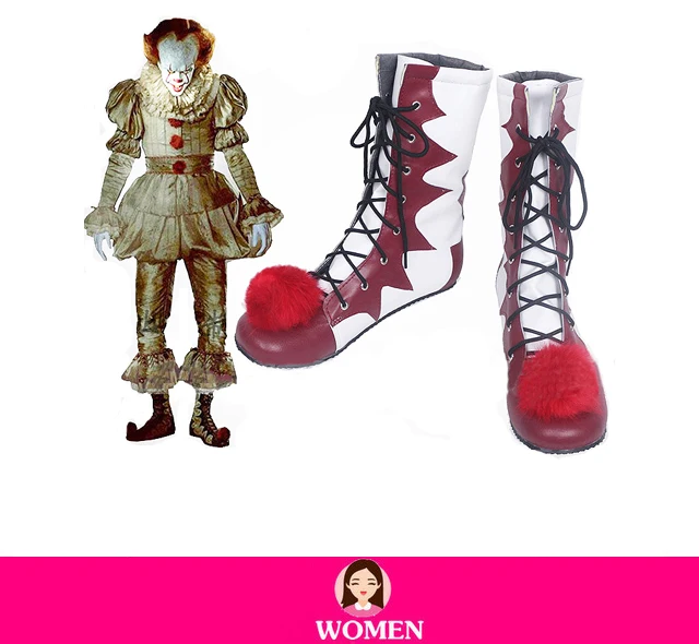 Stephen King's It Pennywise клоун для взрослых мужчин/wo Мужская обувь изготовление под заказ сапоги для костюмирования обувь для Хэллоуина вечерние реквизит на заказ - Цвет: 02