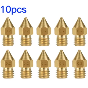 

10pcs 3D Printer Brass Nozzle Heads MK8 Extruder Print Heads Replacement for CR 10