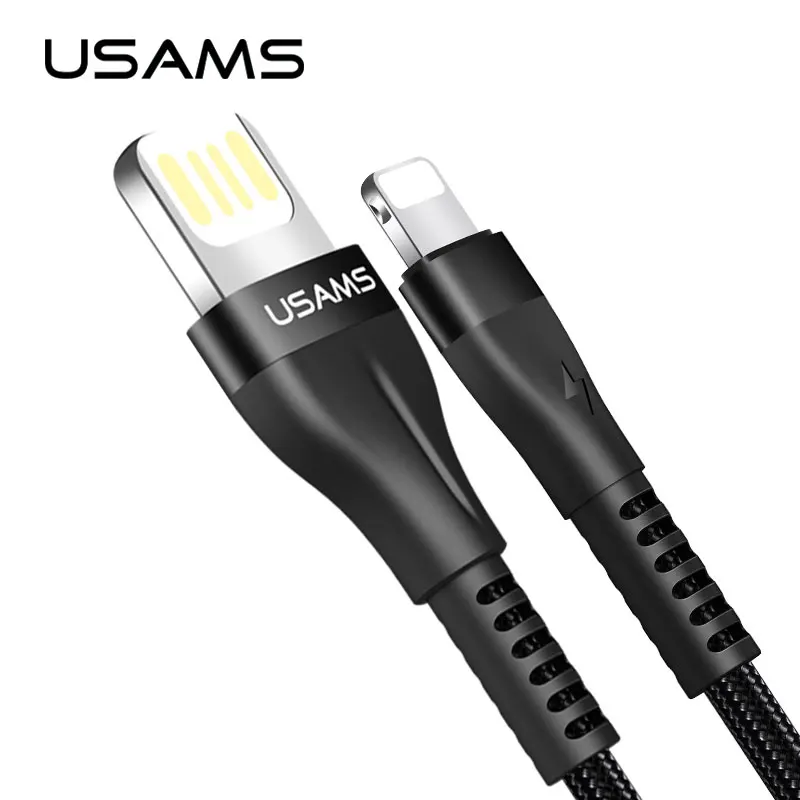 USAMS Реверсивный кабель для iPhone 6 2A передачи данных быстрой зарядки USB Кабель