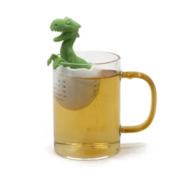

Silicone Dinosaur Tea Bag Tea Filter Strainer Loose Tea Strainer Coffee Spice Fashion Convenience Practical Beautifully YL
